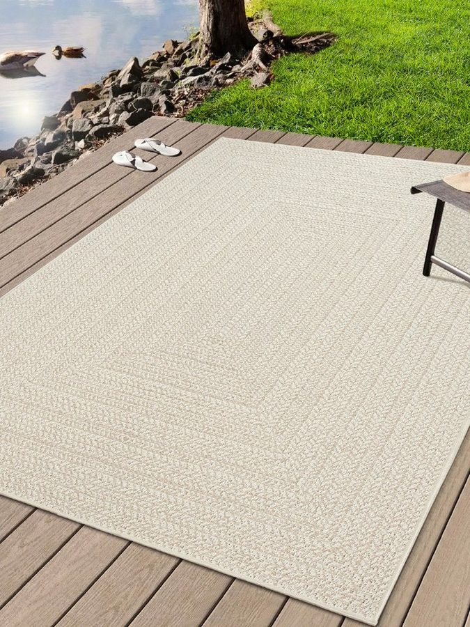 the carpet Outdoorteppich Kansas, rechteckig, Höhe: 10 mm, moderner robuster In und Outdoor Teppich Jute Look von the carpet