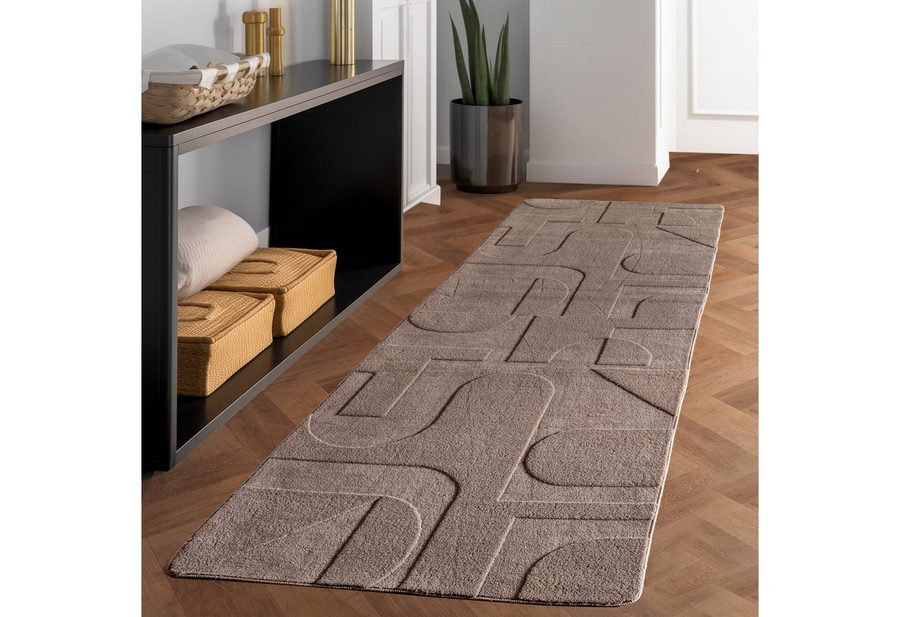 Carpettex Designteppich Unicolor - Einfarbig, Rechteckig, Höhe: 12 mm, Kurzflorteppich Skandinavische Design Anti-Rutsch Rückseite Waschbar von Carpettex