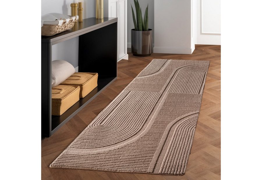 Carpettex Designteppich Unicolor - Einfarbig, Rechteckig, Höhe: 12 mm, Kurzflorteppich Skandinavische Design Anti-Rutsch Rückseite Waschbar von Carpettex