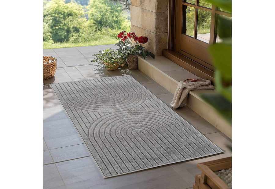 Teppium Teppich Skandinavischer 3D-Teppich, Rechteckig, Höhe: 5 mm, Indoor Outdoor Teppich Wetterfest 3D Optik Wohnzimmer Küchen Terrasse von Teppium