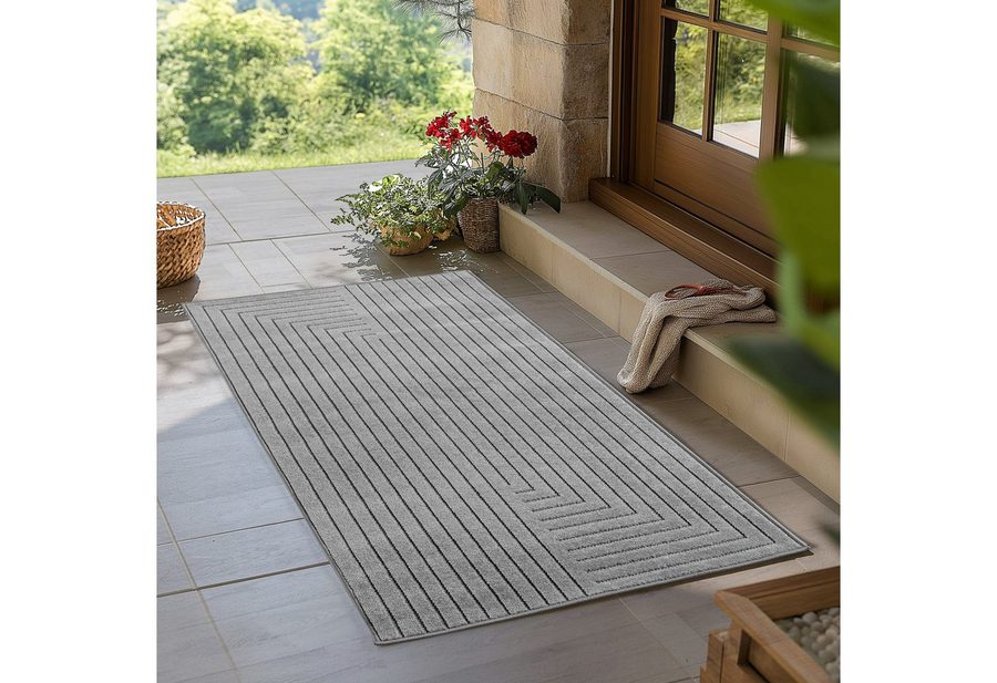 Teppium Teppich Skandinavischer 3D-Teppich, Rechteckig, Höhe: 5 mm, Indoor Outdoor Teppich Wetterfest 3D Optik Wohnzimmer Küchen Terrasse von Teppium