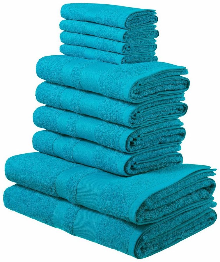 OTTO home Handtuch Set Vanessa, 10-tlg Handtuch-Set, weich, in Standard- und Premium-Qualität, Walkfrottee (Set, 10-St), 100% Baumwolle, Duschtücher, Handtücher, Gästetücher, mit Bordüre von OTTO home