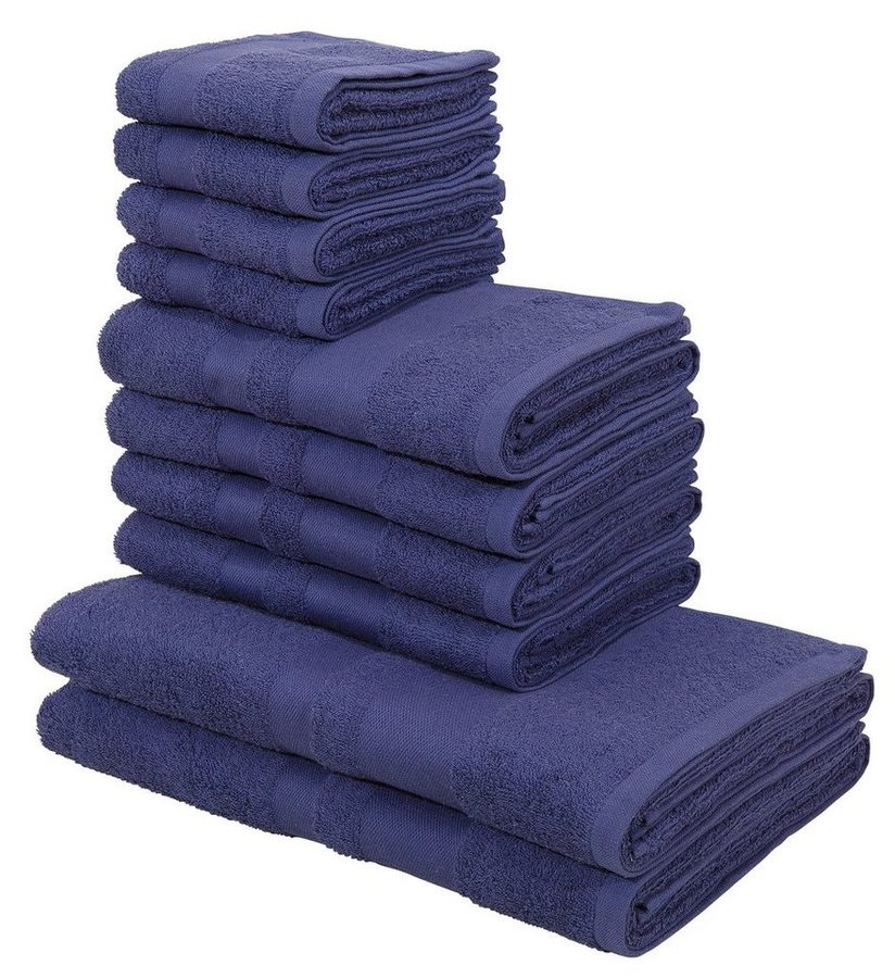 OTTO home Handtuch Set Vanessa, 10-tlg Handtuch-Set, weich, in Standard- und Premium-Qualität, Walkfrottee (Set, 10-St), 100% Baumwolle, Duschtücher, Handtücher, Gästetücher, mit Bordüre von OTTO home