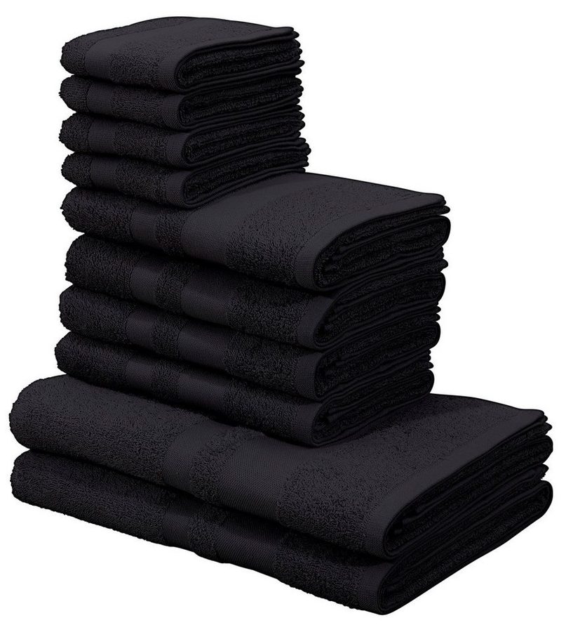 OTTO home Handtuch Set Vanessa, 10-tlg Handtuch-Set, weich, in Standard- und Premium-Qualität, Walkfrottee (Set, 10-St), 100% Baumwolle, Duschtücher, Handtücher, Gästetücher, mit Bordüre von OTTO home
