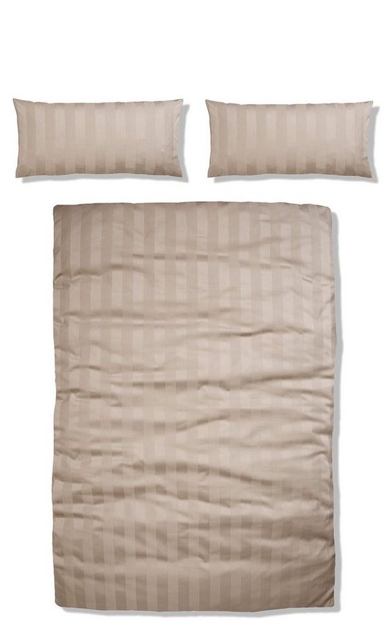 OTTO home Bettwäsche MALIA mit eingewebten Streifen, uni, Mako-Satin, 2 teilig, Bettwäsche aus 100% Baumwolle, Bettwäsche in Mako-Satin-Qualität von OTTO home