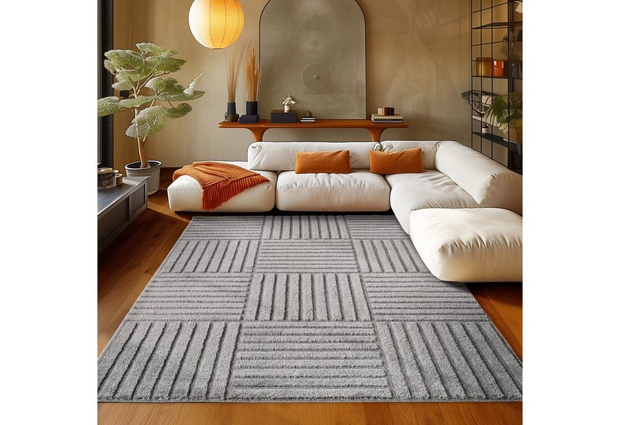 Teppium Teppich Boho-Design, Rechteckig, Höhe: 20 mm, Teppich Wohnzimmer Boho Design 3D Optik Skandinavische Stil von Teppium
