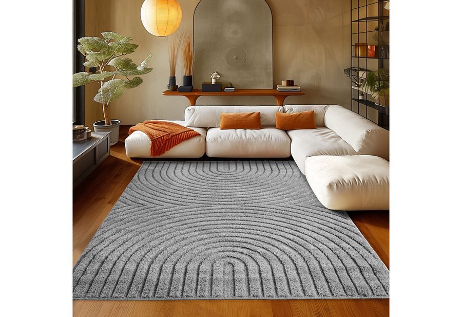 Teppium Teppich Boho-Design, Rechteckig, Höhe: 20 mm, Teppich Wohnzimmer Boho Design 3D Optik Skandinavische Stil von Teppium