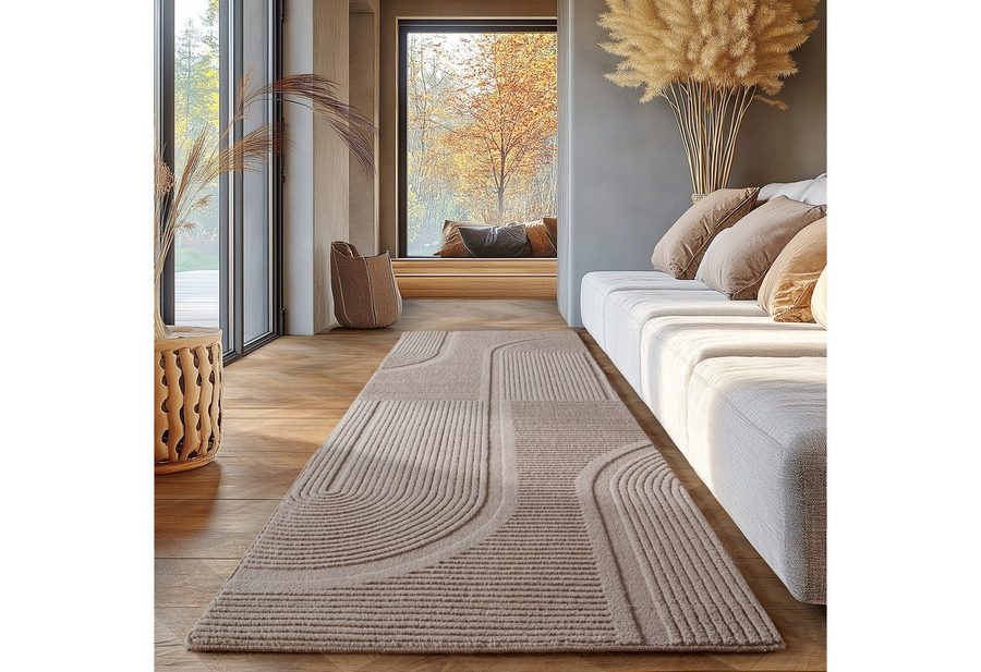 SIMPEX24 Designteppich Unicolor - Einfarbig, Rechteckig, Höhe: 12 mm, Kurzflor Boho Teppich Weich Anti-Rutsch Rückseite Waschbar von SIMPEX24