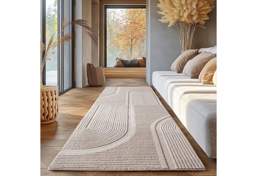 SIMPEX24 Designteppich Unicolor - Einfarbig, Rechteckig, Höhe: 12 mm, Kurzflor Boho Teppich Weich Anti-Rutsch Rückseite Waschbar von SIMPEX24