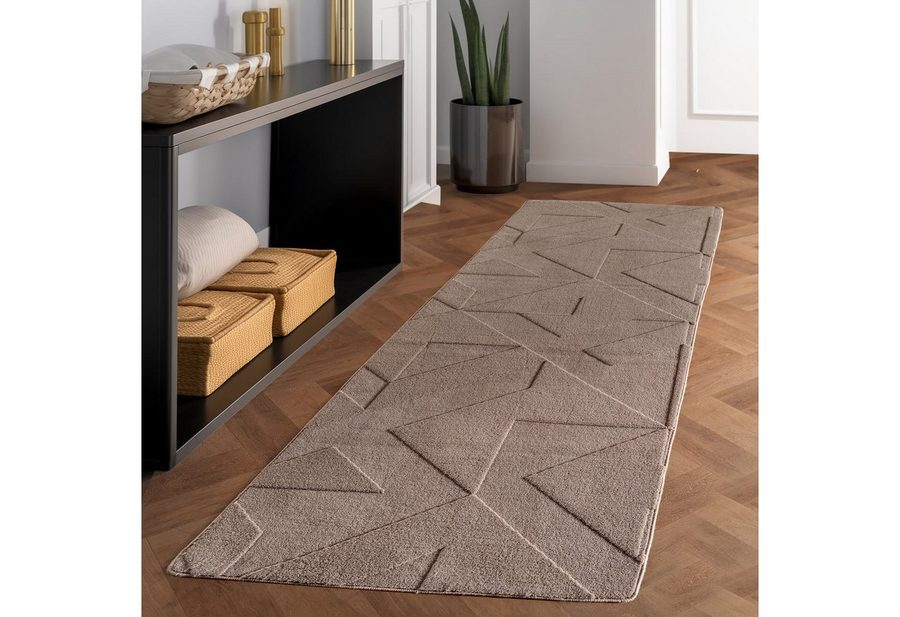 Carpettex Designteppich Unicolor - Einfarbig, Rechteckig, Höhe: 12 mm, Kurzflorteppich Skandinavische Design Anti-Rutsch Rückseite Waschbar von Carpettex