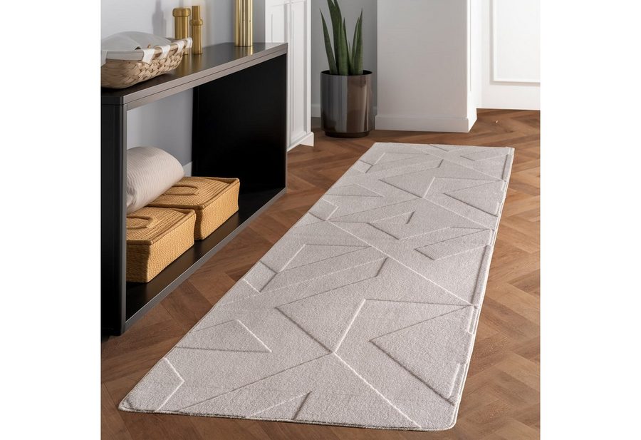 Carpettex Designteppich Unicolor - Einfarbig, Rechteckig, Höhe: 12 mm, Kurzflorteppich Skandinavische Design Anti-Rutsch Rückseite Waschbar von Carpettex