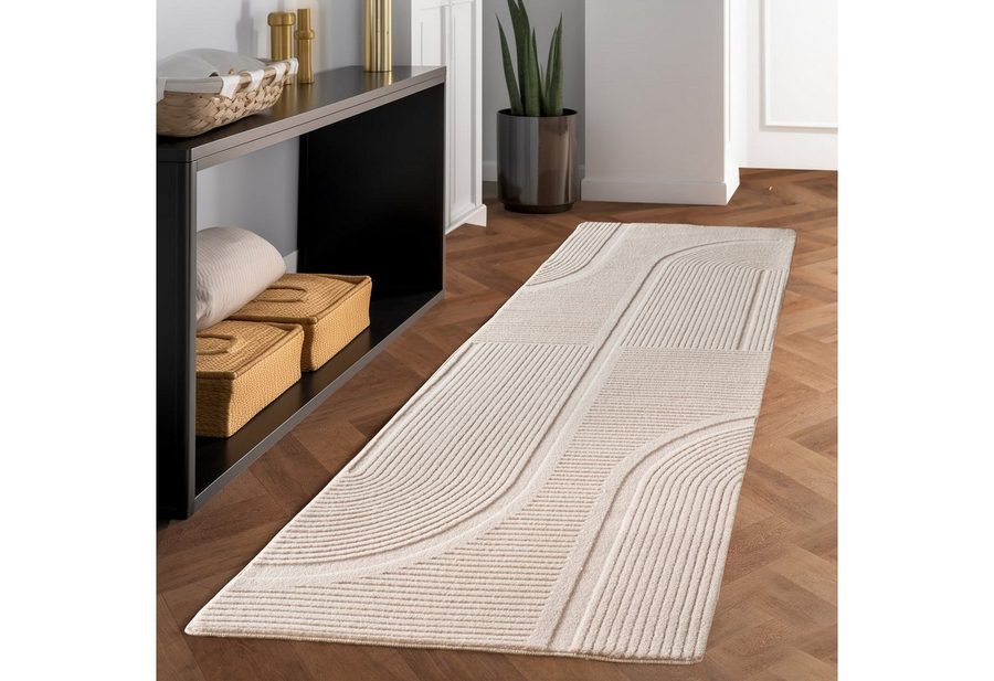 Carpettex Designteppich Unicolor - Einfarbig, Rechteckig, Höhe: 12 mm, Kurzflorteppich Skandinavische Design Anti-Rutsch Rückseite Waschbar von Carpettex