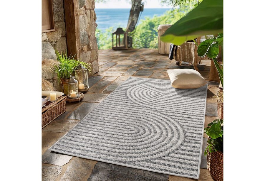SIMPEX24 Outdoorteppich Boho Design, Läufer, Höhe: 5 mm, Outdoor Teppich Wetterfest Modern Design Wohnzimmer Küchen Terrasse von SIMPEX24