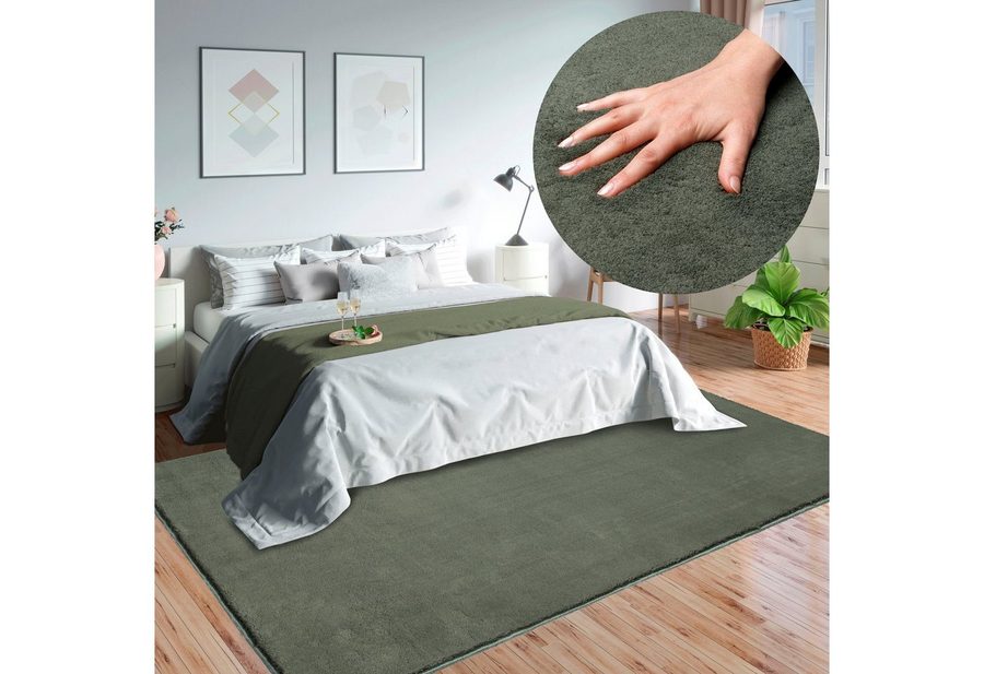 merinos Teppich Loft 37, Kunstfellteppich, rechteckig, Höhe: 16 mm, weich und kuschelig, Fell Haptik, Anti-Rutsch-Unterseite von merinos