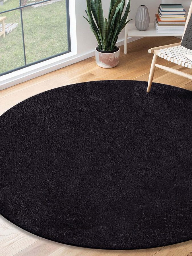 the carpet Teppich kuschelig & Super Soft, Anti-Rutsch Unterseite, rund, Höhe: 16 mm, Waschbar bis 30 Grad, Felloptik, Wohnzimmer Teppich, Kundenliebling von the carpet