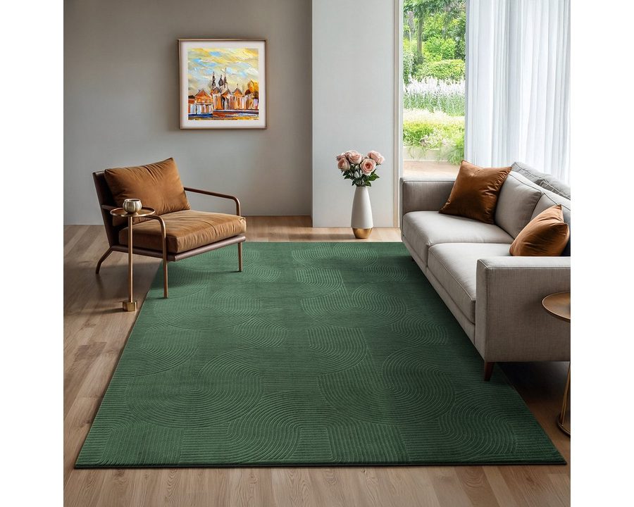 the carpet Teppich Rio, rechteckig, Höhe: 8 mm, weicher Wohnzimmer Teppich rutschfest 3D-Optik von the carpet