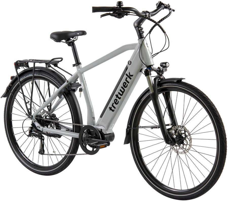 Tretwerk E-Bike Trekkingrad Sonic, 8 Gang Shimano Acera M3020 SGS Schaltwerk, Kettenschaltung, Mittelmotor, 522 Wh, Pedelec, Elektrofahrrad für Damen u. Herren