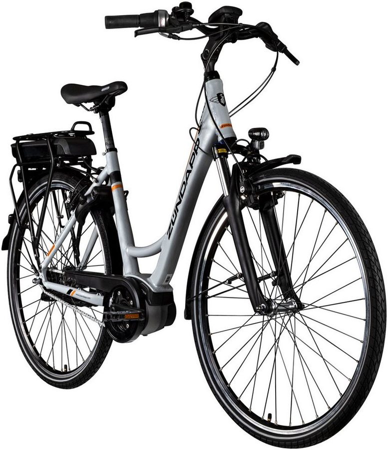 Zündapp E-Bike Cityrad X200 - Bosch Mittelmotor, 7 Gang Shimano Nexus Schaltwerk, Nabenschaltung, Mittelmotor, 400 Wh, Pedelec, Elektrofahrrad für Damen u. Herren
