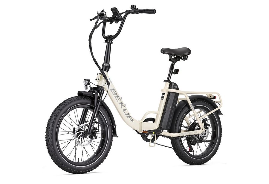BEKUP E-Bike Klapprad S3 20 Zoll E‑Faltrad 720Wh 60Nm für Damen Herren, 7 Gang Shimano, Kettenschaltung, Heckmotor, 720 Wh, Elektrofahrrad Tiefeinsteiger mit Shimano 7-Gang und Heckmotor