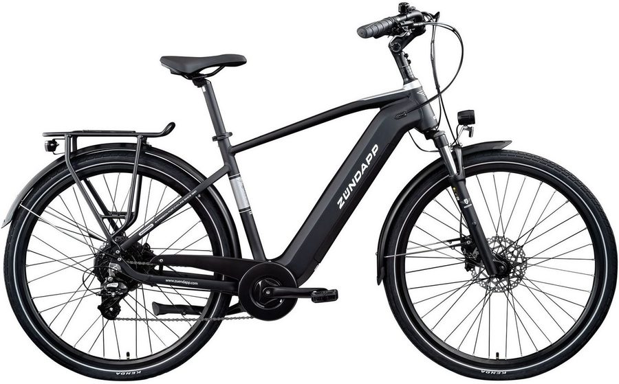 Zündapp E-Bike Trekkingrad Z810, 8 Gang Shimano Altus RD-M310 Schaltwerk, Kettenschaltung, Heckmotor, 550 Wh, Pedelec, Elektrofahrrad für Herren