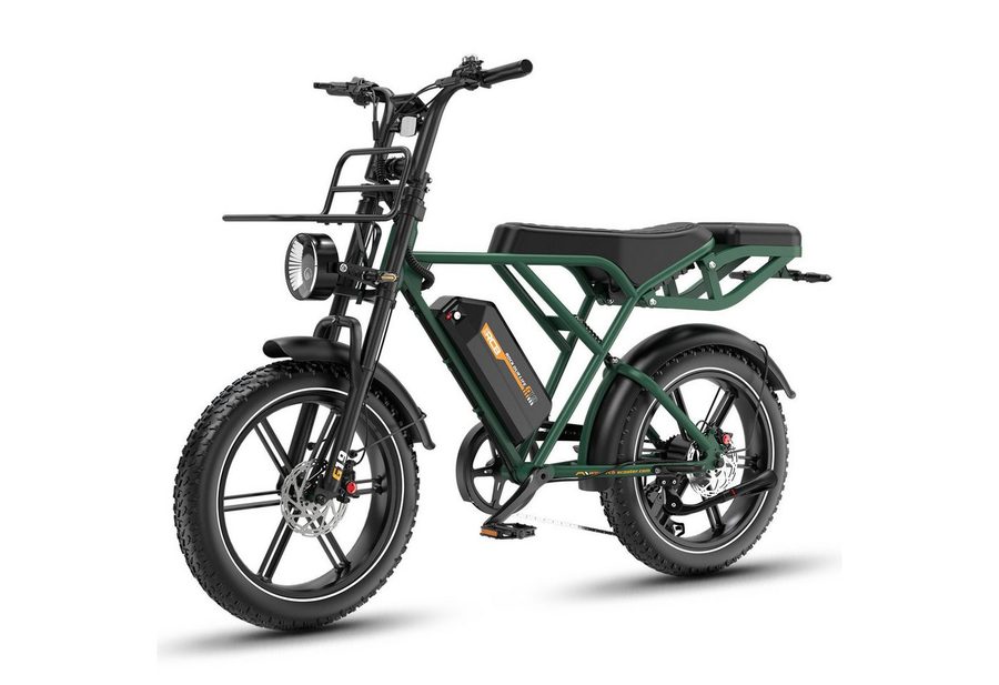RCB E-Bike Pedelec G19,20×4,0Zoll,48V22,5Ah,bis 180KM,1365W Spitzenleistung,ABS-Ölbremsen, 7 Gang, Heckmotor, 1080 Wh, Blinker, NFC&APP, Drehmomentsensor, Steigfähigkeit bis 21,26%