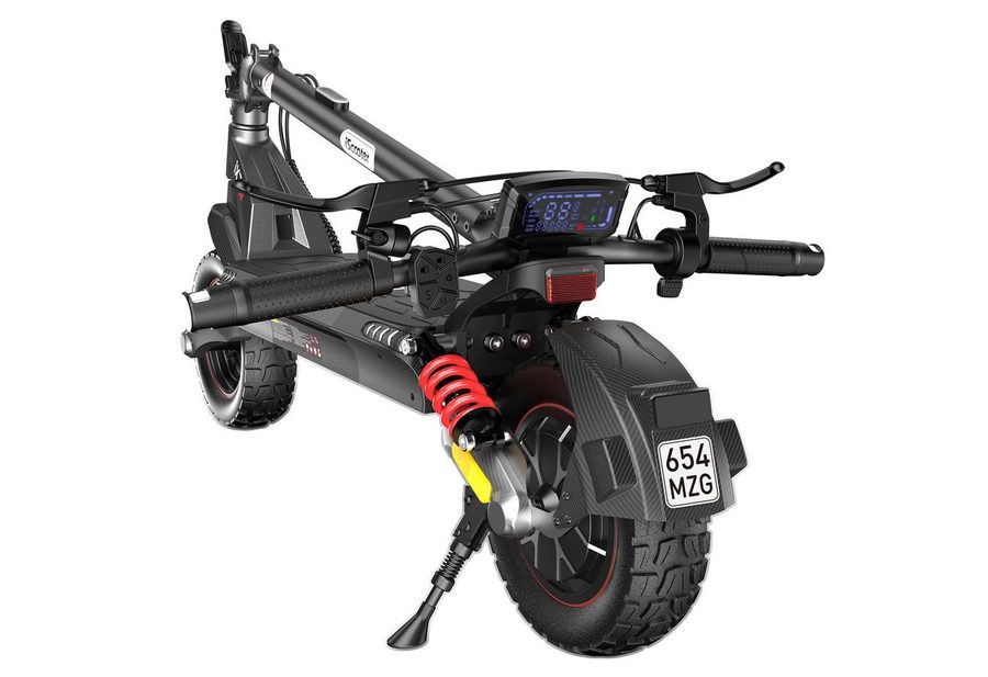 iscooter E-Scooter Elektroroller mit ABE-Zulassung, zwei Motoren, 60~80 km Reichweite, Geeignet für alle Geländearten,MAX 35° Steigung