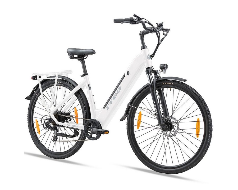 TTGO E-Bike Cityrad HZ28ST250W 28 Zoll 45Nm 720Wh 20Ah Akku 110km Reichweite, 7 Gang, Kettenschaltung, Heckmotor, 720 Wh, mit 250W Heckmotor, 7 Gänge, LCD, Scheibenbremsen,E-bikes