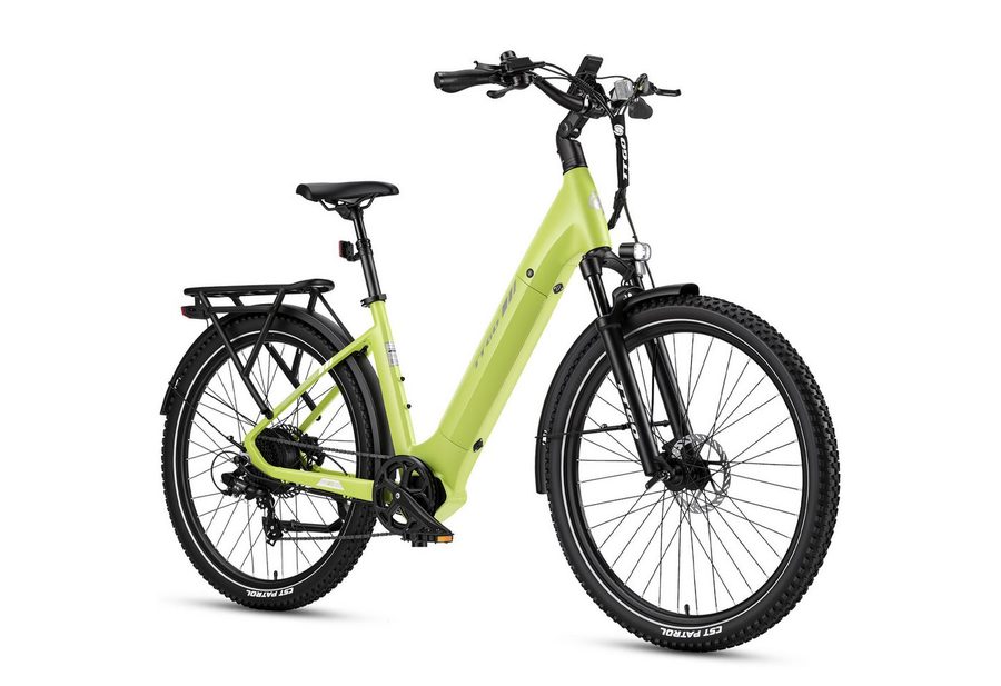 TTGO E-Bike Cityrad 28 Zoll, 70Nm Hinterradmotor, 120km, Z3, für Damen und Herren, 7 Gang SHIMANO, Kettenschaltung, Heckmotor, 720 Wh, 5 Stufen, LCD-Farbdisplay, Federsattelstütze, Elektrofahrrad, Pedelec