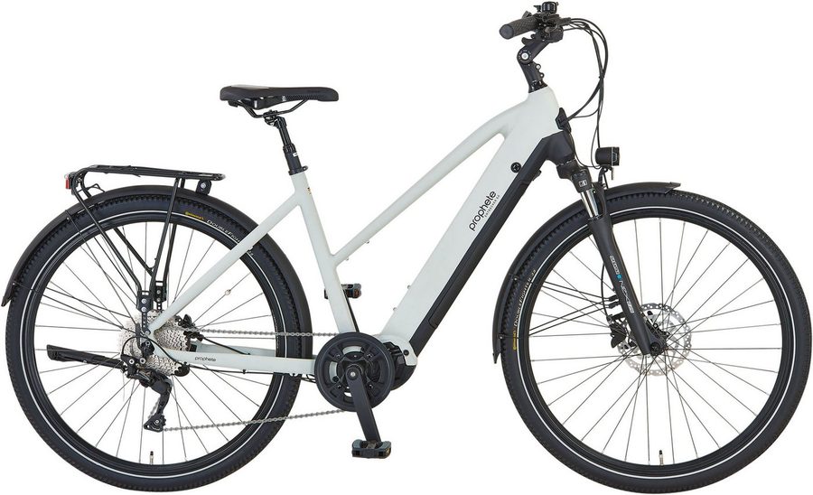 Prophete E-Bike Trekkingrad Entdecker 5.0, 10 Gang Shimano Deore Schaltwerk, Kettenschaltung, Mittelmotor, 800 Wh, Pedelec, Elektrofahrrad für Damen