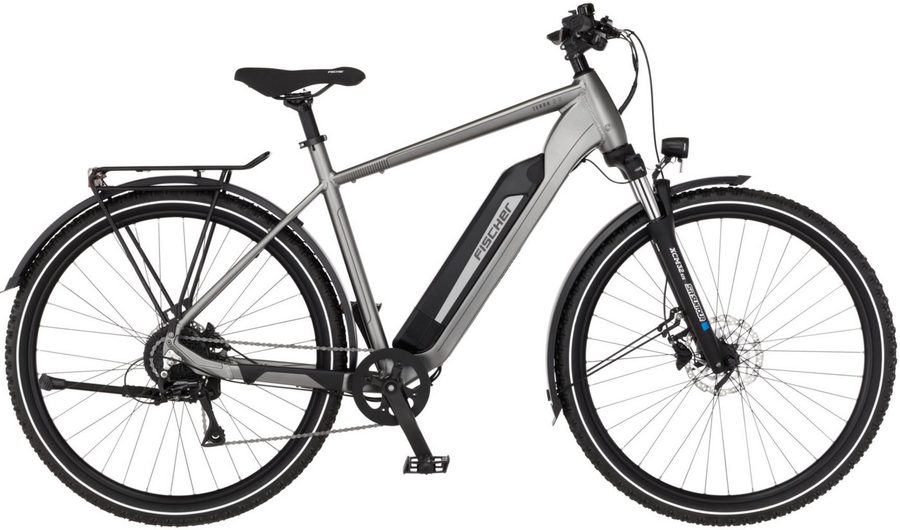 FISCHER Fahrrad E-Bike ATB TERRA 2.2 688 55 ACTIVE, 8 Gang Shimano ACERA Schaltwerk, Heckmotor, 688 Wh, (mit Akku-Ladegerät, mit Werkzeug), Pedelec, Elektrofahrrad für Damen und Herren