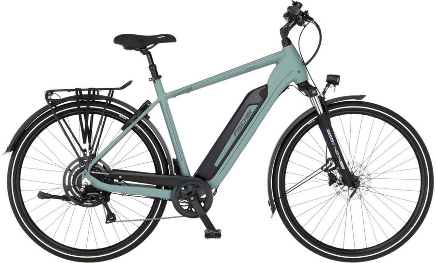 FISCHER Fahrrad E-Bike Trekkingrad VIATOR 2.1 459 55 ACTIVE, 8 Gang Shimano ACERA Schaltwerk, Heckmotor, 459 Wh, (mit Akku-Ladegerät, mit Werkzeug), Pedelec, Elektrofahrrad für Damen und Herren