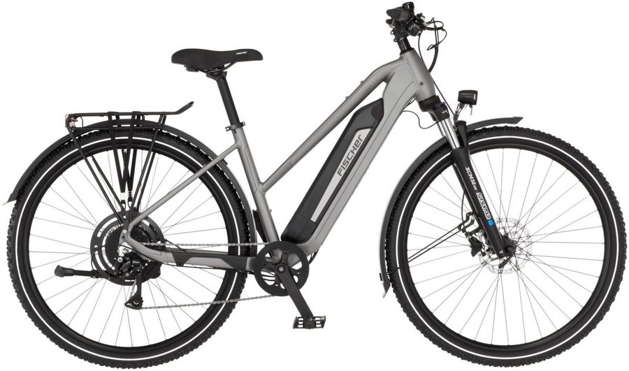FISCHER Fahrrad E-Bike ATB TERRA 2.2 688 ACTIVE, 8 Gang Shimano ACERA Schaltwerk, Heckmotor, 688 Wh, (mit Akku-Ladegerät, mit Werkzeug), Pedelec, Elektrofahrrad für Damen und Herren