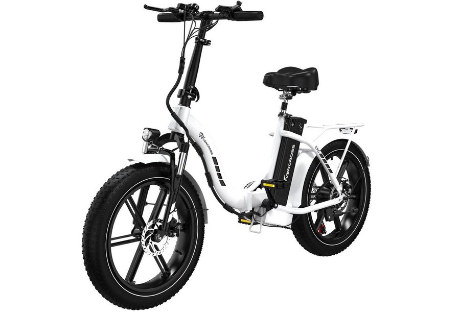 EVERCROSS TECH E-Bike 20×4.0 Fatbike, 7-Gang Shimano, 48V 18Ah abnehmbarer Akku 130km, Heckmotor, 864 Wh, 250W Motor Elektrofahrräder für Damen und Herren