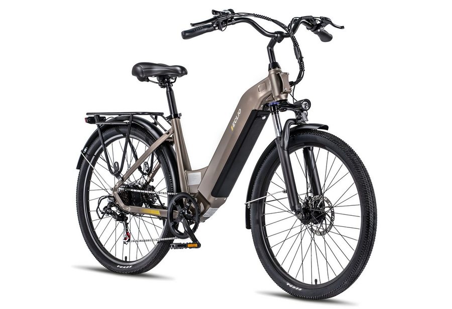 Vankel E-Bike Cityrad e bike für herren 26 zoll 18.2AH 36V 655WH damen 120km Elektrofahrrad, Kettenschaltung, Heckmotor, 655 Wh, (Beleuchtungsset mit Batterieladegerät, Batterieschlüssel, Werkzeug), Komfortables Stadtrad mit Scheibenbremsen & 26" Bereifung für Pendler