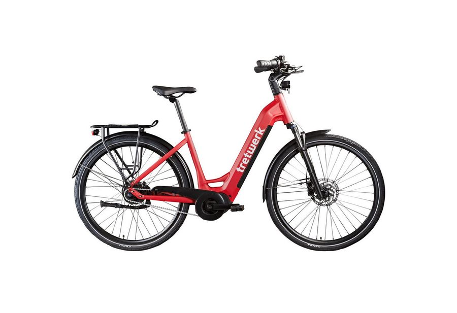 Tretwerk E-Bike Cityrad Amber Nexus, 8 Gang, Nabenschaltung, Mittelmotor, 550 Wh, Tretwerk Amber Nexus E Bike Damen 28 Zoll Elektrofahrrad 155 - 185cm