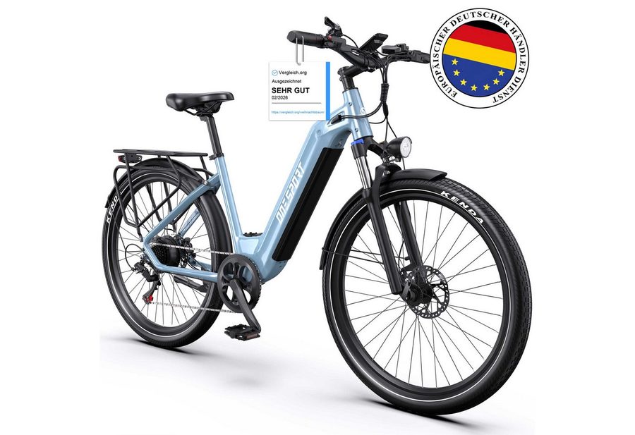 Onesport E-Bike Cityrad e bike für herren 28 zoll 18.2AH 36V 655WH damen 120km E-MBT, 7 Gang SHIMANO, Heckmotor, 655,2 Wh, e bike für damen herren 28 zoll Cityrad 7 Gang Shimano hydraulischen
