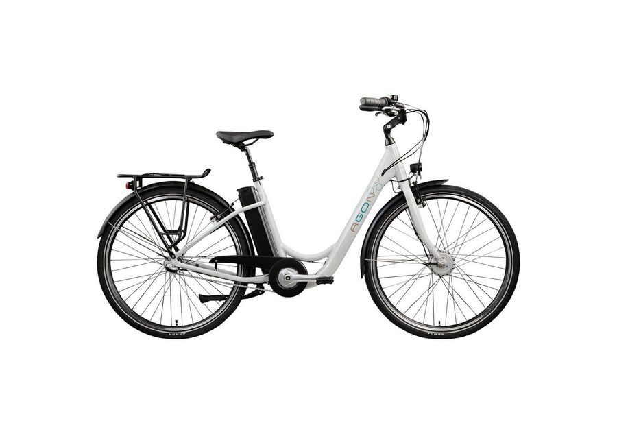 AGON E-Bike Cityrad Aurora, 3 Gang, Nabenschaltung, Frontmotor, 536 Wh, Pedelec, Elektrofahrrad für Damen u. Herren