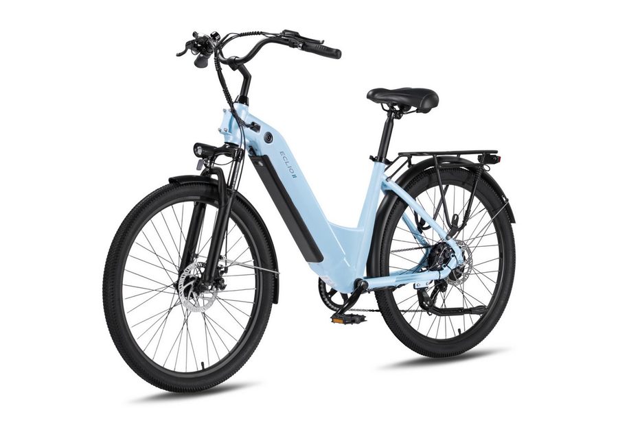 Vankel E-Bike Cityrad e bike für herren 26 zoll 18.2AH 36V 655WH damen 120km Elektrofahrrad, Kettenschaltung, Heckmotor, 655 Wh, (Beleuchtungsset mit Batterieladegerät, Batterieschlüssel, Werkzeug), Komfortables Stadtrad mit Scheibenbremsen & 26" Bereifung für Pendler