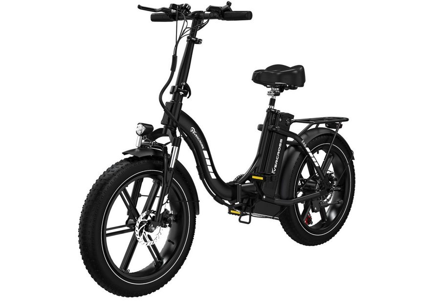 EVERCROSS TECH E-Bike 20×4.0 Fatbike, 7-Gang Shimano, 48V 18Ah abnehmbarer Akku 130km, Heckmotor, 864 Wh, 250W Motor Elektrofahrräder für Damen und Herren