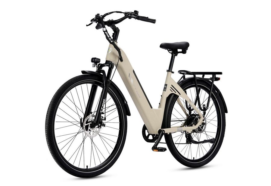 TTGO E-Bike Cityrad 28 Zoll, 120km, Elektrofahrrad für Damen und Herren, Tiefeinsteiger, 7 Gang SHIMANO, Kettenschaltung, Heckmotor, 650 Wh, (für ca. 160–195 cm), 5 Stufen, Leicht nur 26kg, Pedelec bis zu 125kg, Aluminiumrahmen
