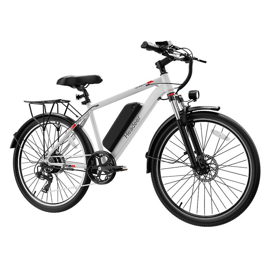 Vankel E-Bike Mountainbike 26 Zoll für Damen und Herren, 720 Wh, bis zu 120 km, App, Kettenschaltung, Heckmotor, 720 Wh, Für Alltag und Touren mit Federgabel, Display und Scheibenbremsen