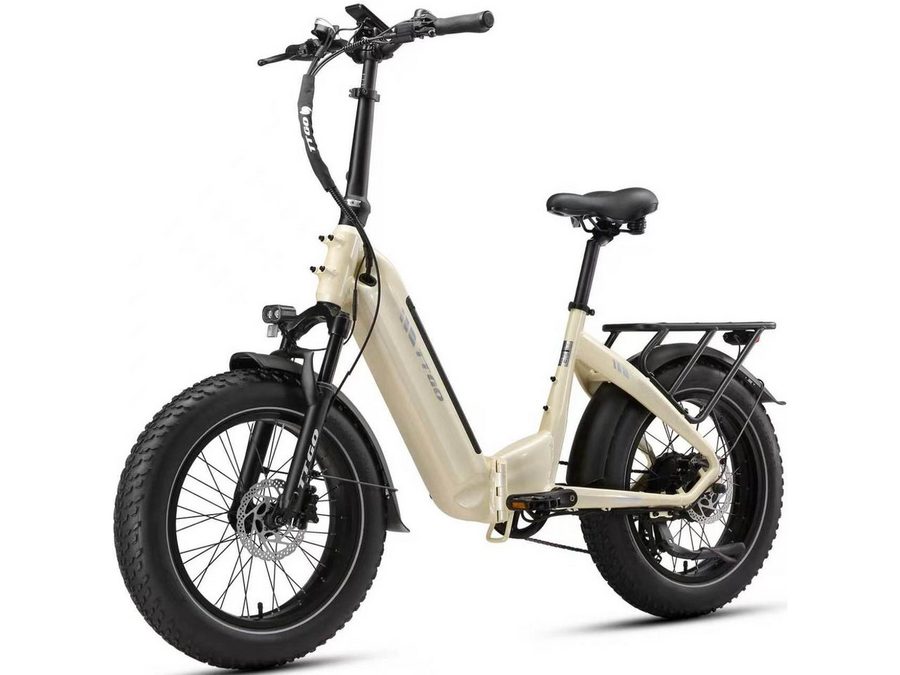 Vankel E-Bike Klapprad 20x4 Zoll, 70Nm, 860Wh, 140km, Drehmomentsensor, max. 150kg, 7 Gang SHIMANO, Kettenschaltung, Heckmotor, 870 Wh, (klappbar, LCD-Farbdisplay, hydraulische Scheibenbremsen), faltbar, Federgabel mit Lockout, Elektrofahrrad, Pedelec