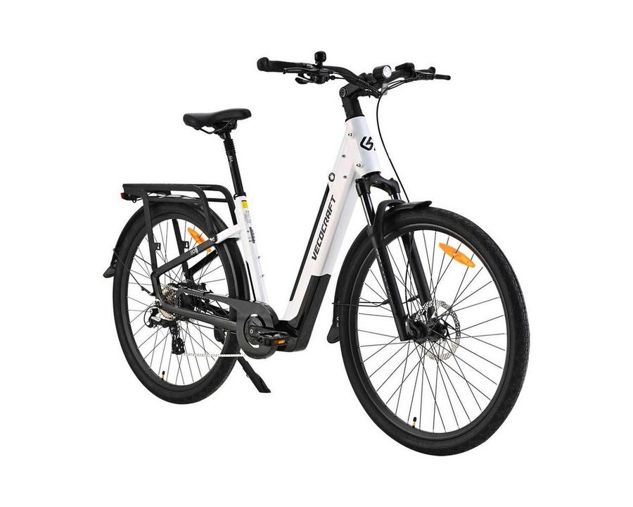 VECOCRAFT E-Bike Cityrad EOS ebike damen 28 zoll 25 km/h, 8 Gang Shimano, Heckmotor, 468 Wh