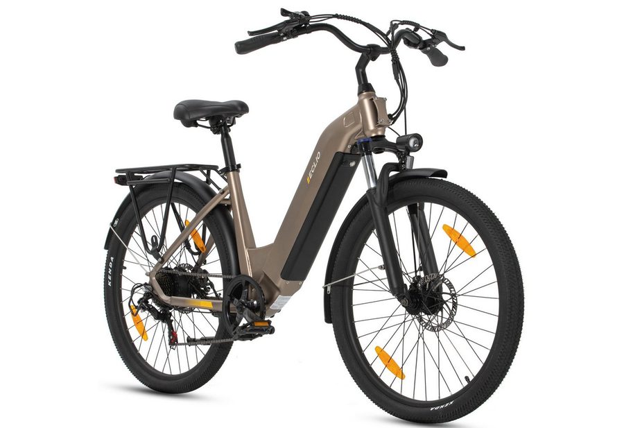 Vankel E-Bike Cityrad e bike für herren 26 zoll 18.2AH 36V 655WH damen 120km Elektrofahrrad, Kettenschaltung, Heckmotor, 655 Wh, (Beleuchtungsset mit Batterieladegerät, Batterieschlüssel, Werkzeug), Komfortables Stadtrad mit Scheibenbremsen & 26" Bereifung für Pendler