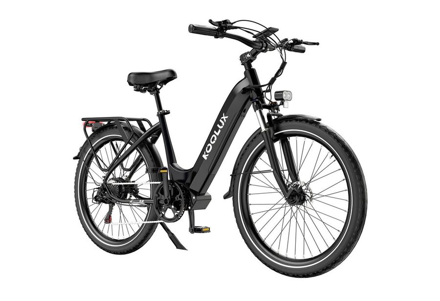 KOOLUX E-Bike 26/27,5 Zoll Elektrofahrrad für Damen/Herren,elektro-cityrad, Heckmotor, 624 Wh, Elektrofahrrad 7-Gang Shimano 48V13AH Herausnehmbare Batterie
