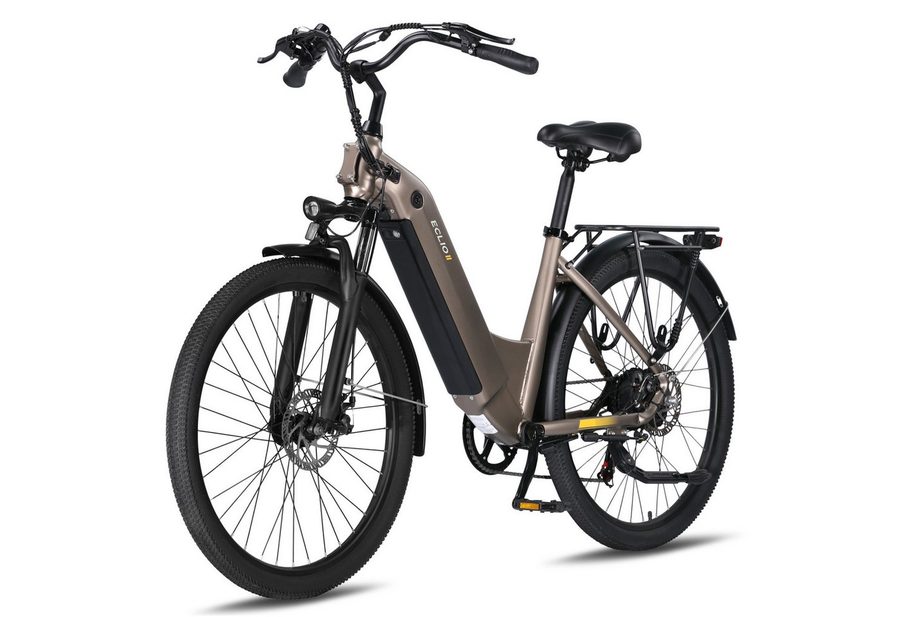 Vankel E-Bike Cityrad 26 Zoll e bikes für herren 18.2AH 36V 655WH damen 120km Elektrofahrrad, Kettenschaltung, Heckmotor, 655,2 Wh, (Beleuchtungsset mit Batterieladegerät, Batterieschlüssel, Werkzeug), Komfortables Stadtrad mit Scheibenbremsen & 26" Bereifung für Pendler