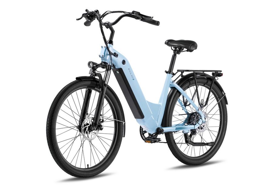 Vankel E-Bike Cityrad 26 Zoll e bikes für herren 18.2AH 36V 655WH damen 120km Elektrofahrrad, Kettenschaltung, Heckmotor, 655,2 Wh, (Beleuchtungsset mit Batterieladegerät, Batterieschlüssel, Werkzeug), Komfortables Stadtrad mit Scheibenbremsen & 26" Bereifung für Pendler
