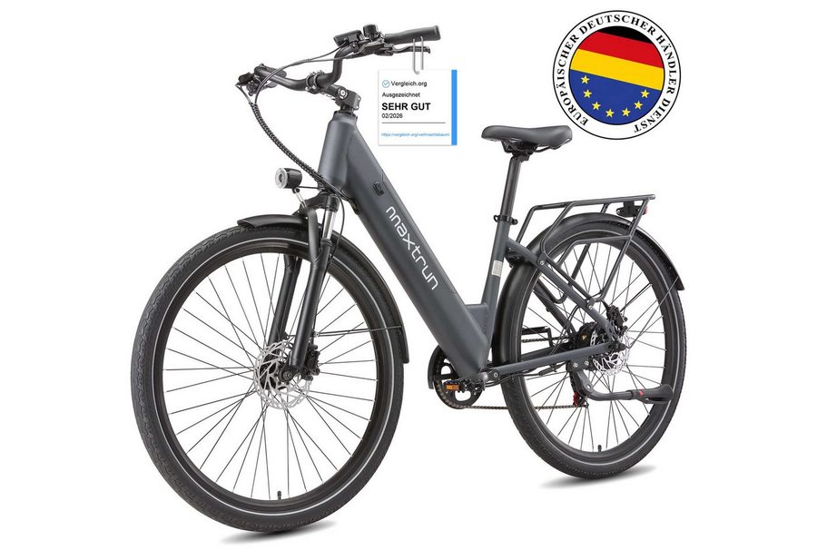 Vankel E-Bike Cityrad 28 Zoll E-Fahrrad Damen u. Herren 720WH Pedelec 48V 15AH 140km E-bikes, Kettenschaltung, Heckmotor, 720 Wh, Stadt-E-Fahrrad mit 28" Reifen, Drehmomentsensor verstellbarem Lenker