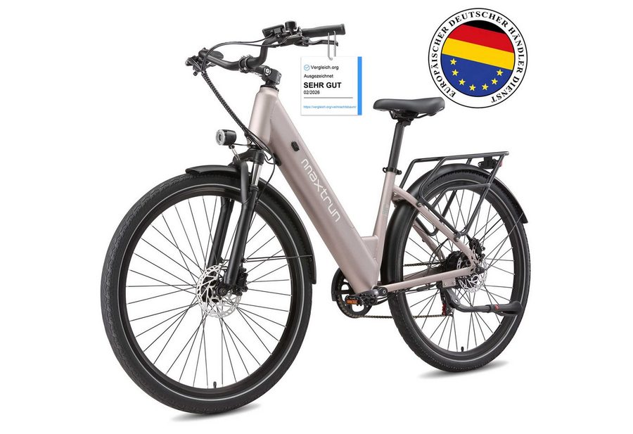 Vankel E-Bike Cityrad 28 Zoll E-Fahrrad Damen u. Herren 720WH Pedelec 48V 15AH 140km E-bikes, Kettenschaltung, Heckmotor, 720 Wh, Stadt-E-Fahrrad mit 28" Reifen, Drehmomentsensor verstellbarem Lenker