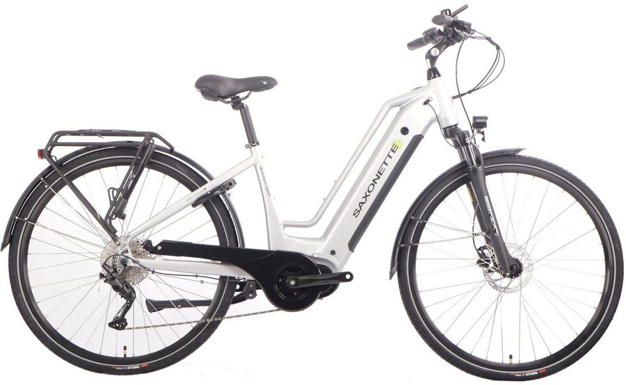SAXONETTE E-Bike Trekkingrad Quantum Sport, 10 Gang Shimano, Kettenschaltung, Mittelmotor, 540 Wh, Pedelec, Elektrofahrrad für Damen u. Herren